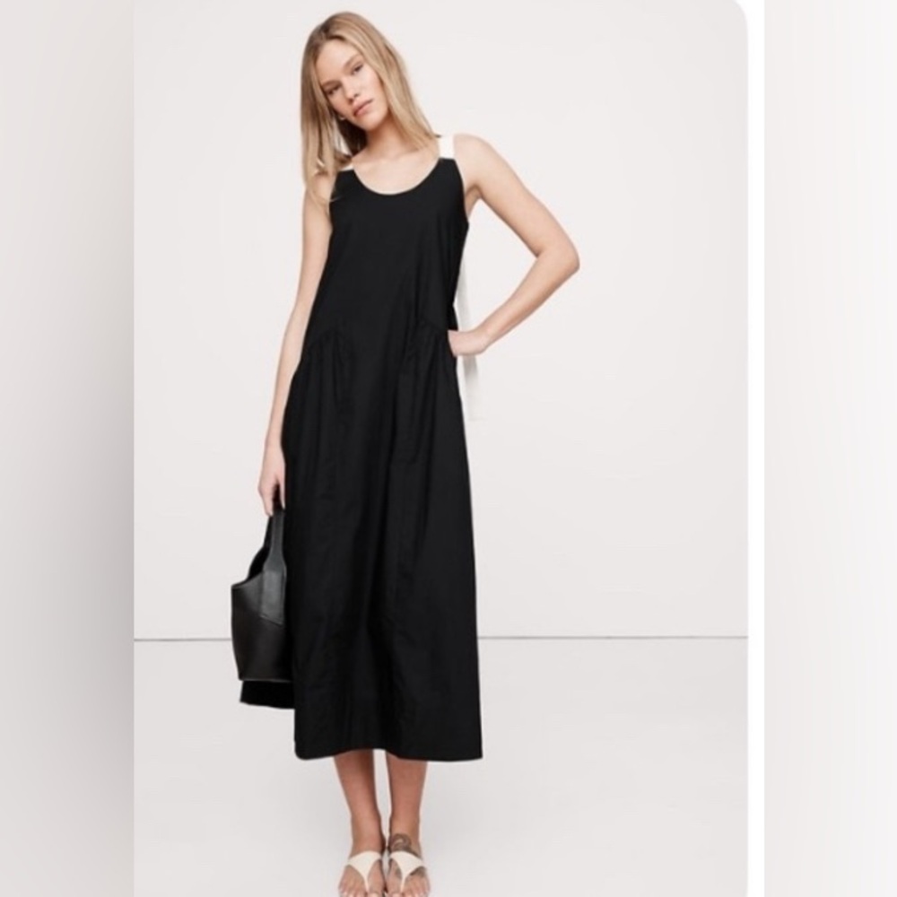 BANANA REPUBLIC COTTON POPLIN SWING MAXI DRESS - Picture 6 of 10